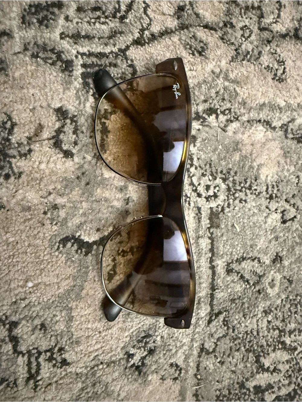 Ray-Ban Brown Tortoise Gradient Aviator Sunglasses